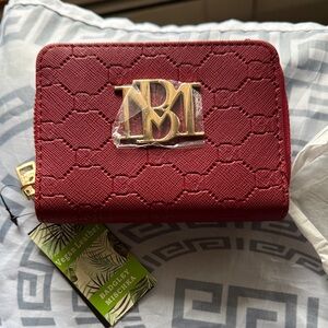 Badgley Mischka Quilted Red Wallet
